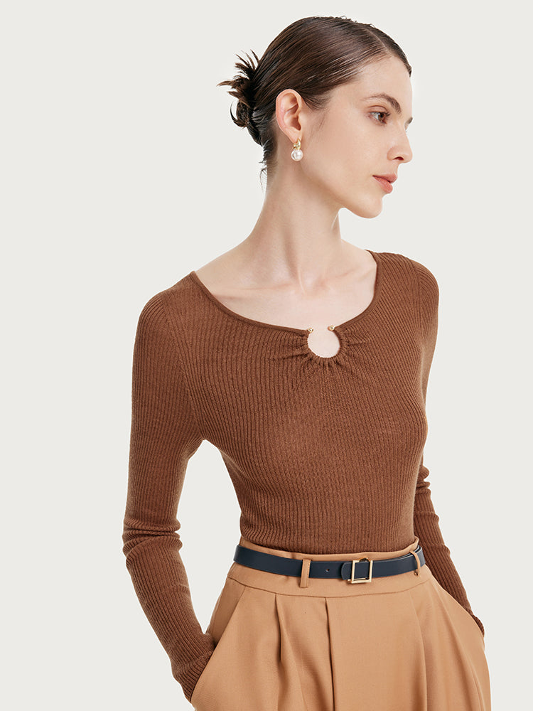 Silk Woolen Women Knit Top GOELIA