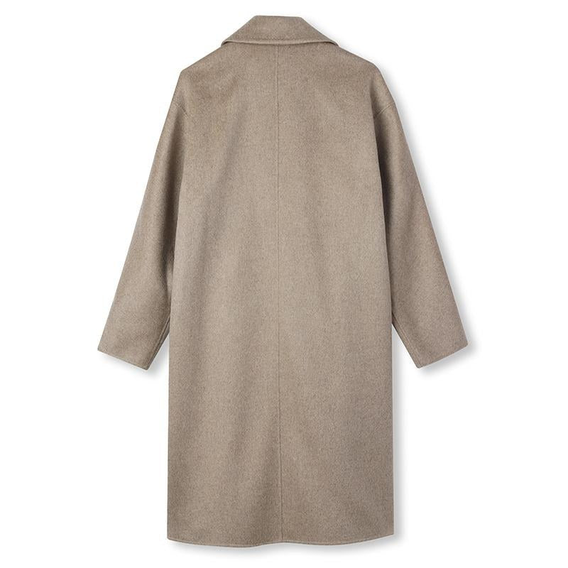 100 % Cashmere Lapel Collar Women Coat GOELIA