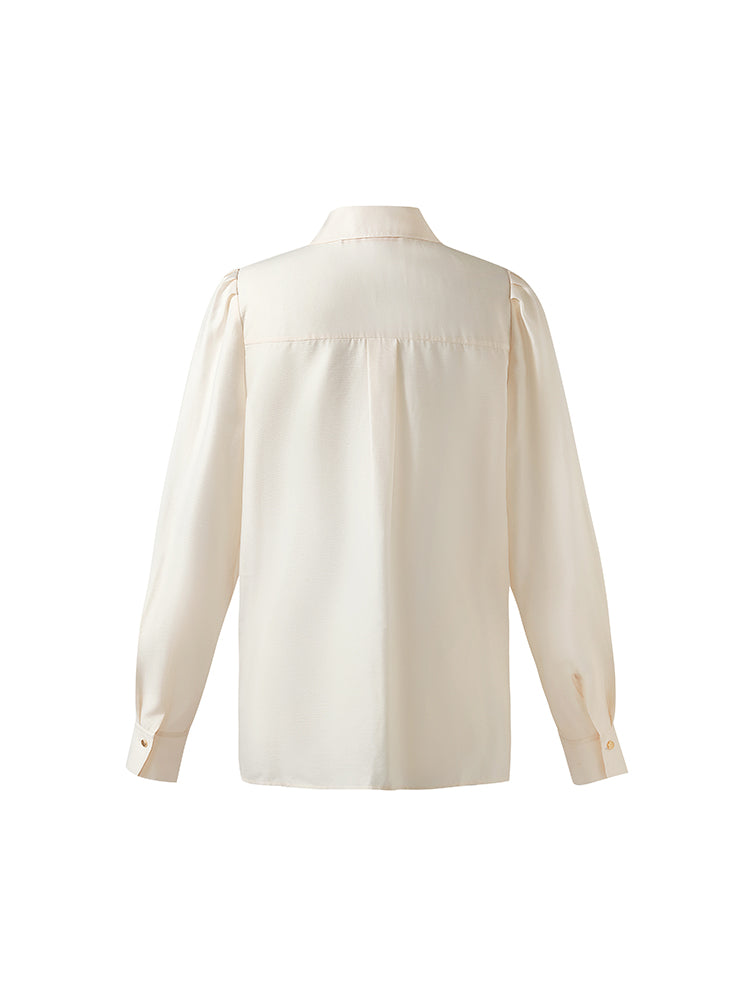 Acetate Lapel Women Shirt GOELIA