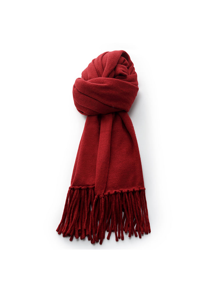 100% Wool Fringe Women Scarf GOELIA