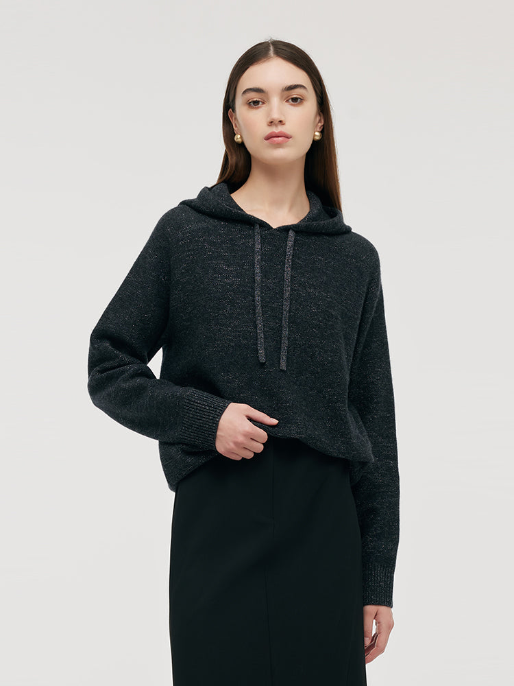 Cashmere Drawstring Women Hoodie GOELIA