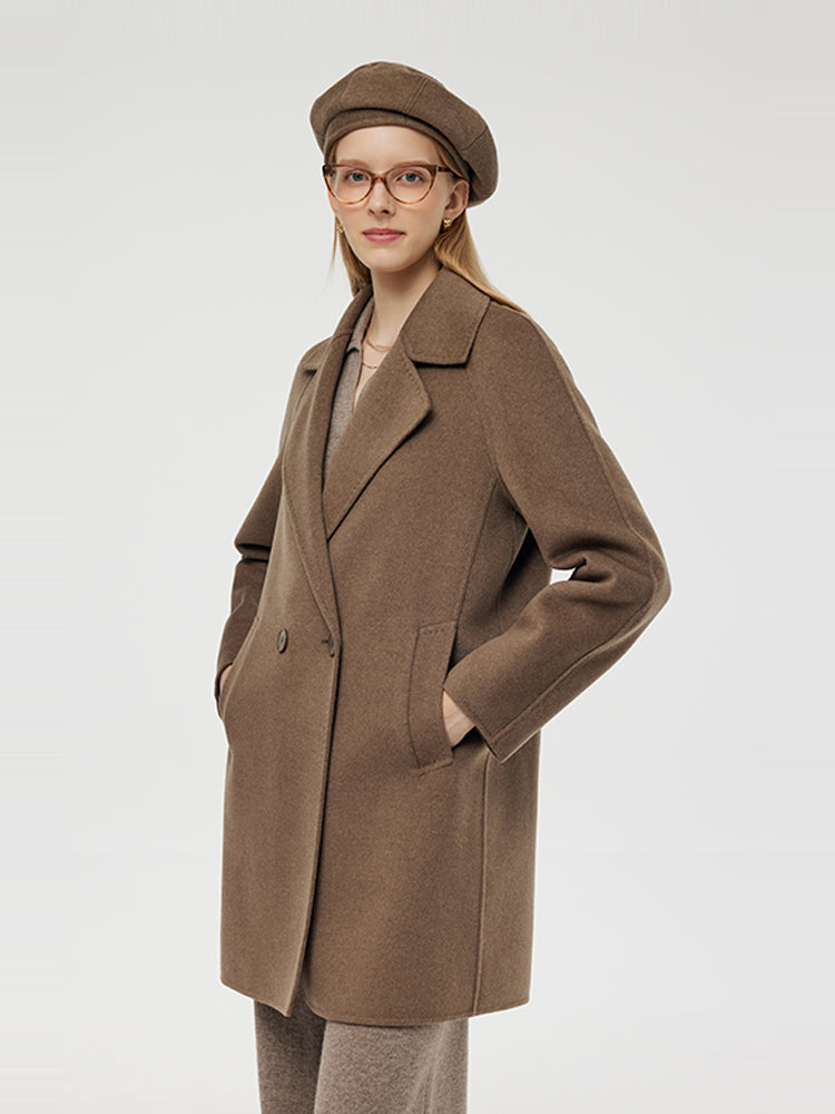 Cashmere And Wool Women Mid-Length Coat GOELIA