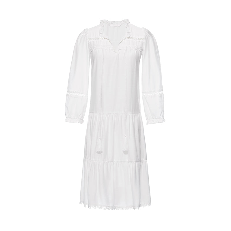 White Acetate Hollow Dress GOELIA