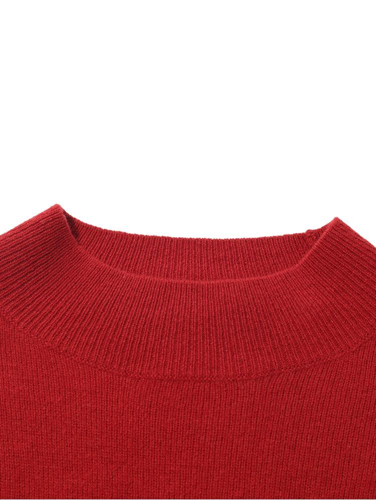 Pure Wool Mock Neck Women Sweater – GOELIA