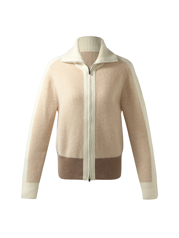 Cashmere Stand Collar Women Cardigan GOELIA