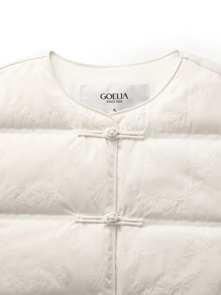 New Chinese-Style Round Neck Goose Down Jacket GOELIA