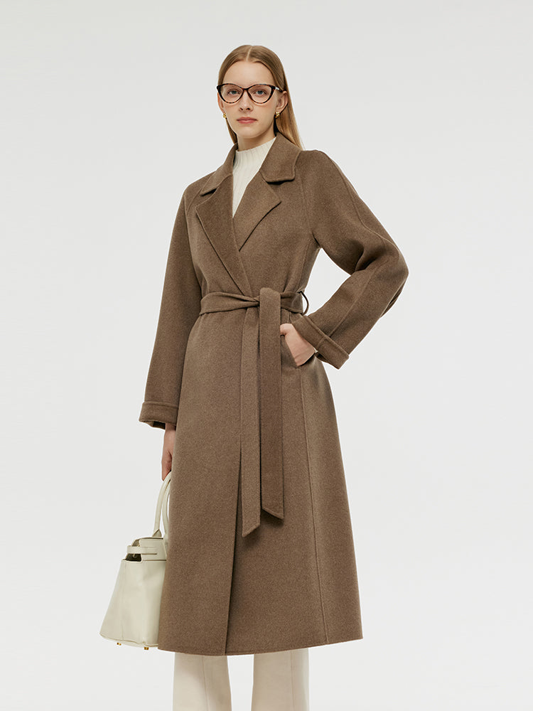 Cashmere And Wool Women Wrap Coat GOELIA