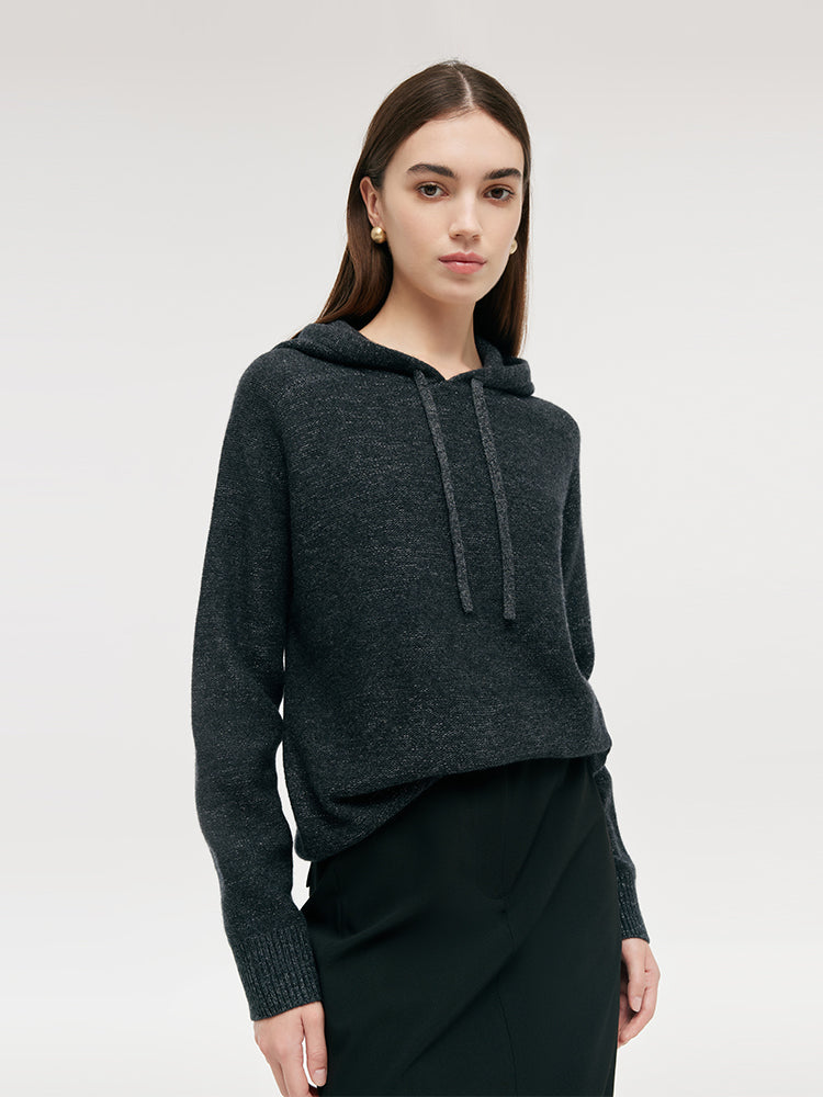 Cashmere Drawstring Women Hoodie GOELIA