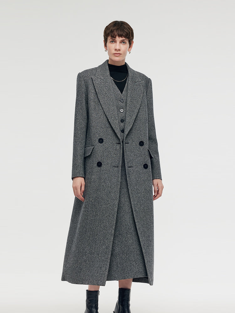 Washable Wool Lapel Unisex Overcoat GOELIA