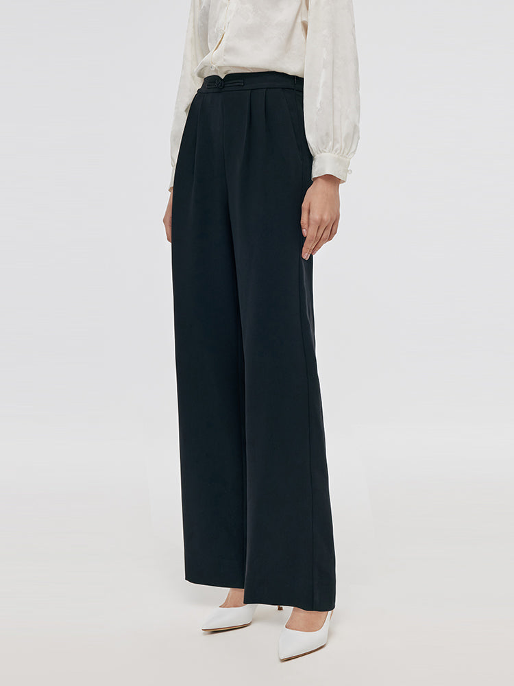 Acetate New Chinese-Style Full Length Women Pants GOELIA