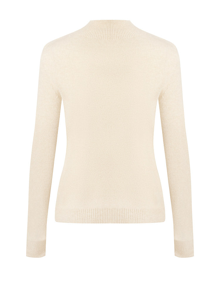 Cashmere Mock Neck Women Sweater GOELIA