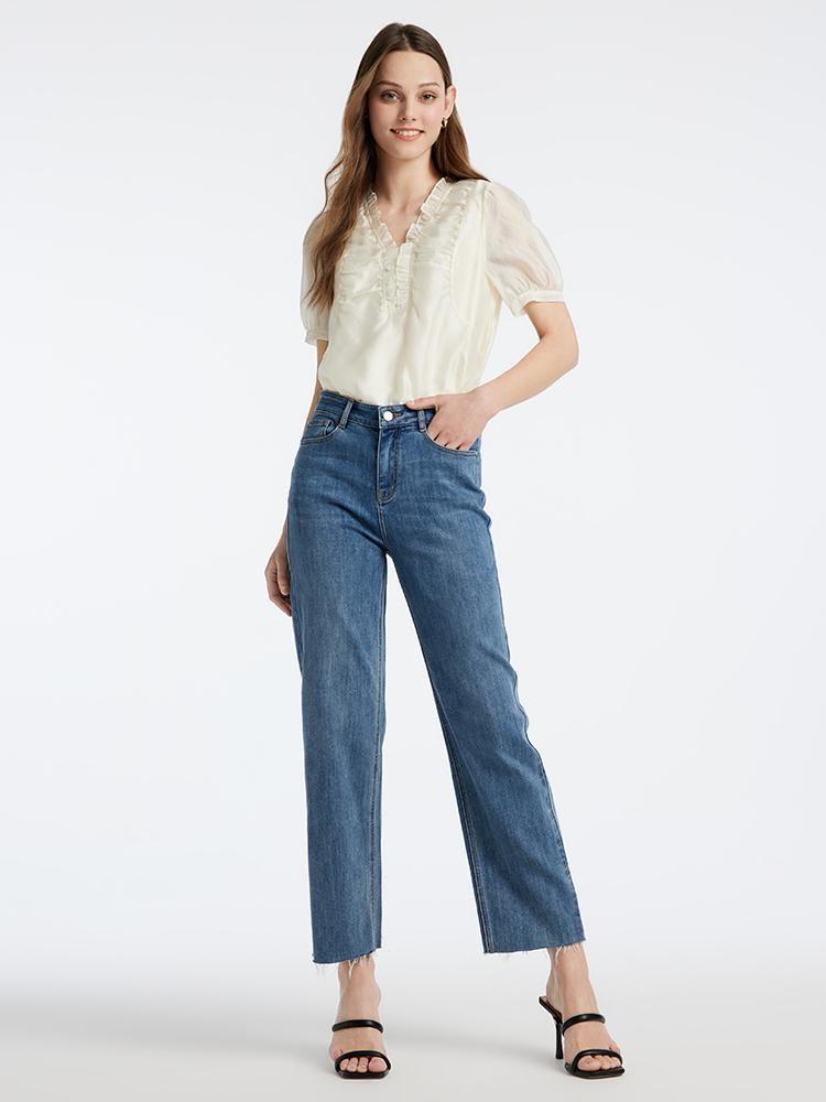 Straight-legged Ankle Length Jeans GOELIA