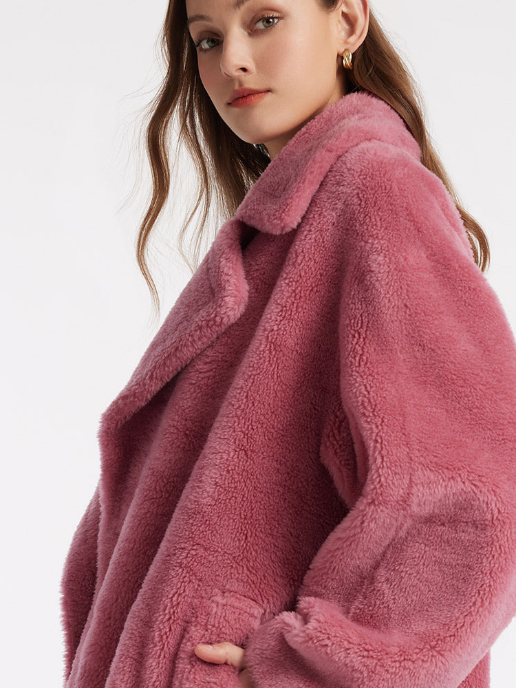 Lamb Wool Oversized Teddy Coat GOELIA