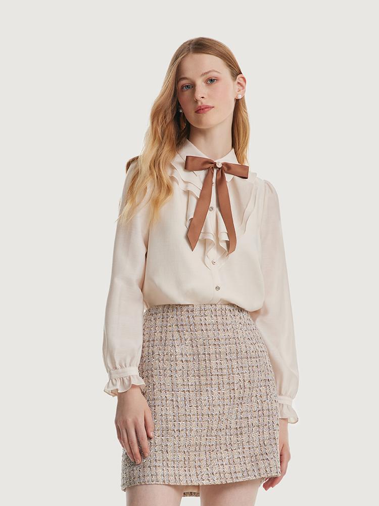 Acetate Shirt With Bow Tie GOELIA