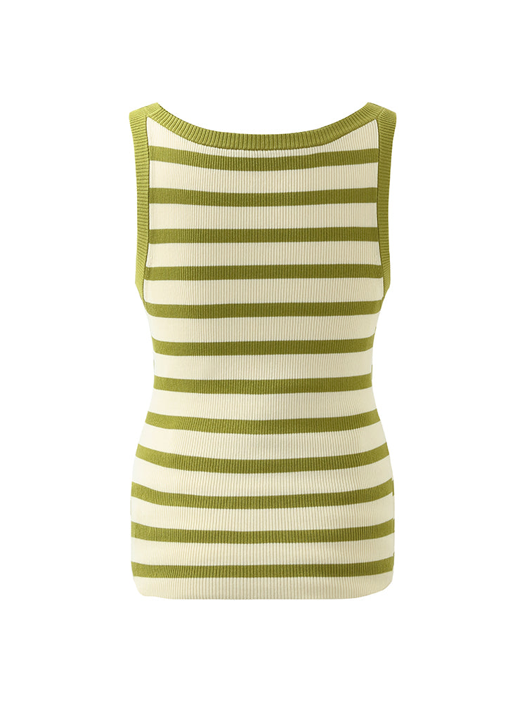 Striped Knitted Women Tank Top GOELIA