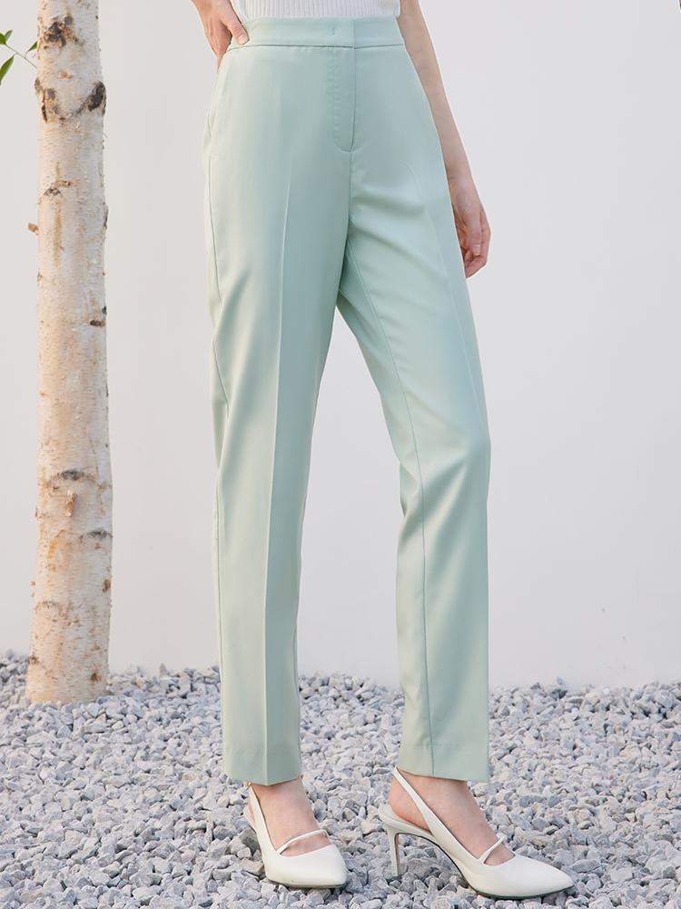 Worsted Wool Tapered Women Pants GOELIA