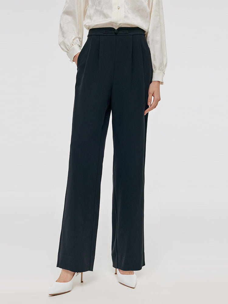 Acetate New Chinese-Style Full Length Women Pants GOELIA