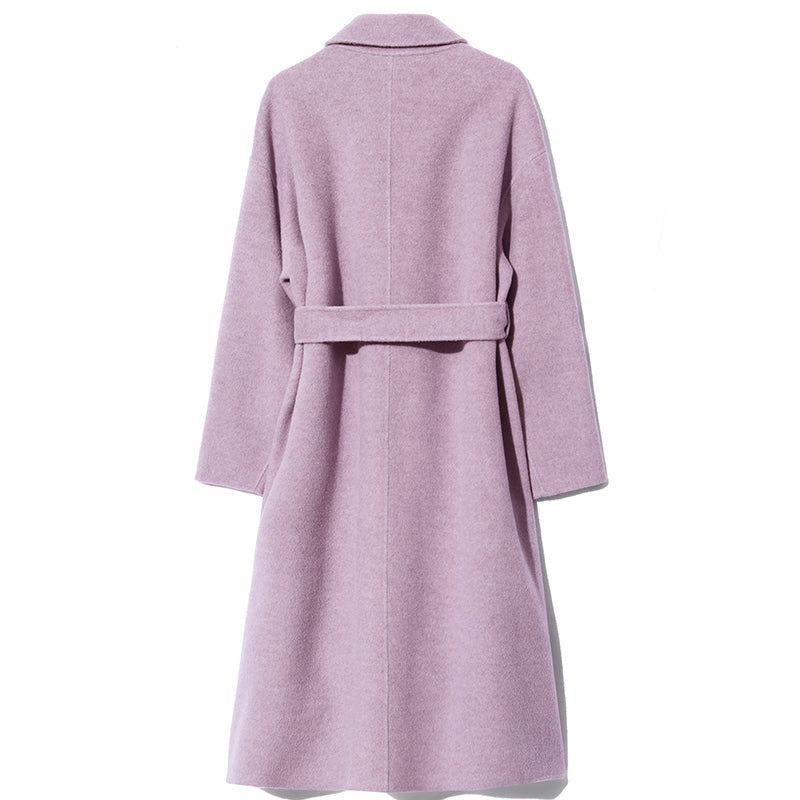 Lilac Purple Wool Double Face Coat GOELIA