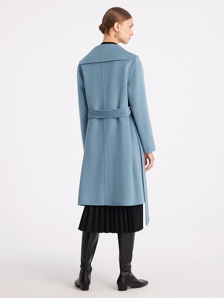 Pure Double-Faced Wool Lapel Women Coat GOELIA