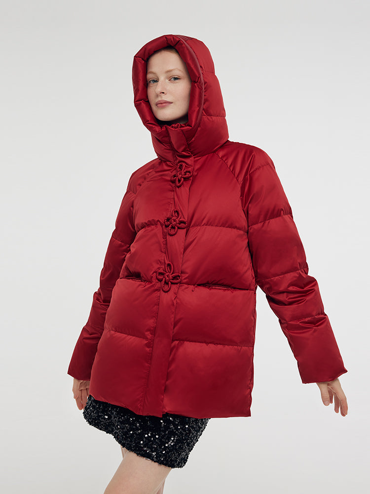 New Chinese-Style Hooded Goose Down Jacket GOELIA