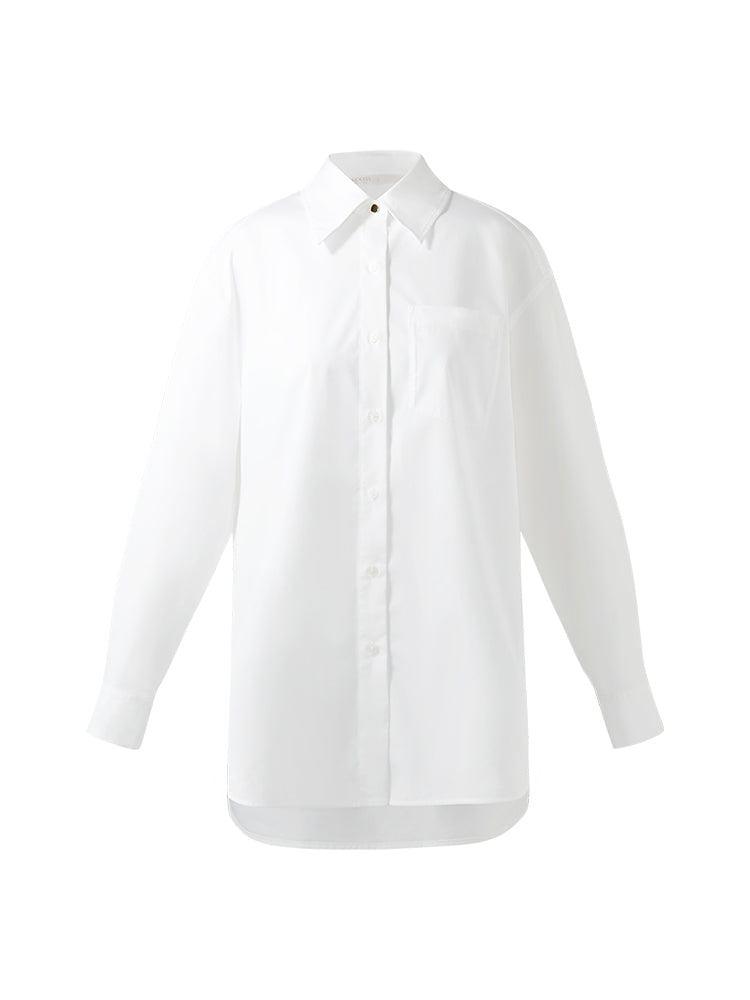 Loose Lapel Single-Breasted Women Shirt GOELIA