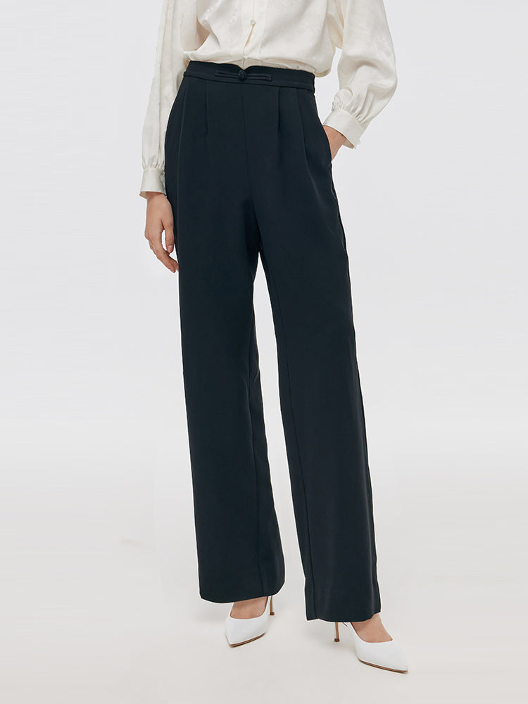 Acetate New Chinese-Style Full Length Women Pants GOELIA