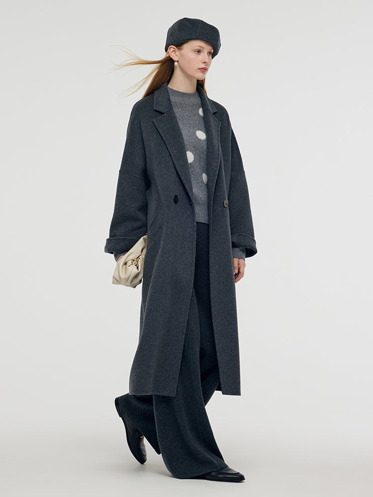 100% Wool Longline Unisex Overcoat