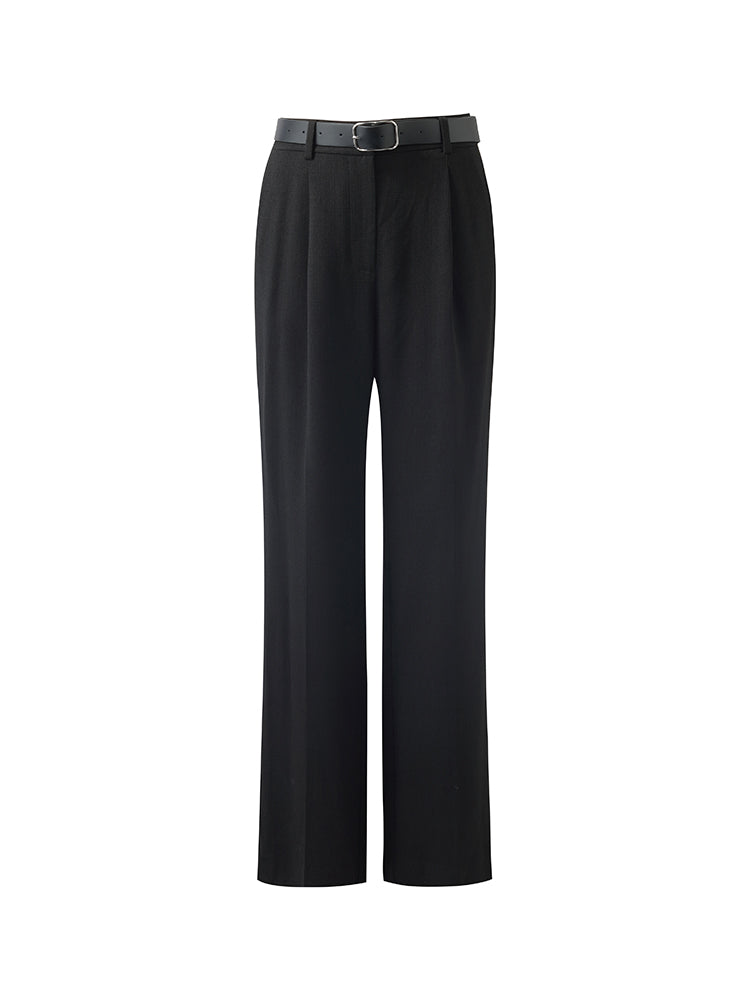 Acetate Straight Pleated Women Pants GOELIA