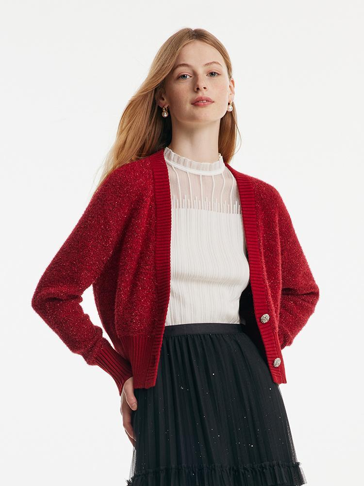 Tencel And Wool Cropped Cardigan GOELIA