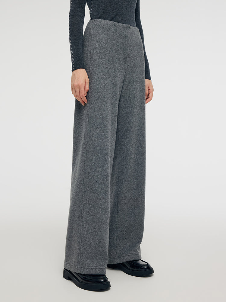 Wool Blend Straight Women Pants GOELIA