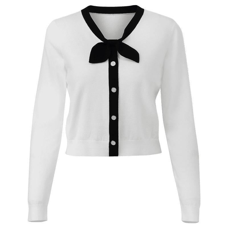 Tencel And Wool Bowknot Sweater GOELIA