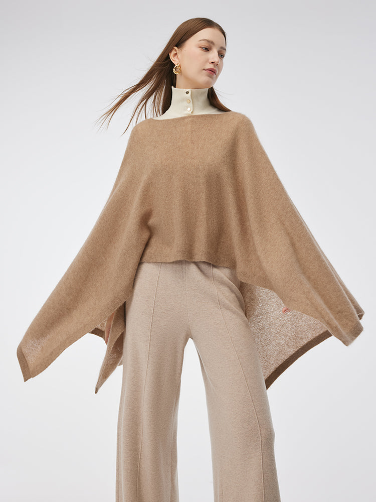 100% Cashmere Women Poncho Sweater GOELIA