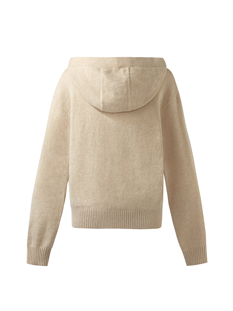 Cashmere Women Knit Hoodie GOELIA