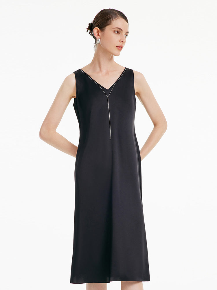 19 Momme Silk Reversible Vest Dress GOELIA