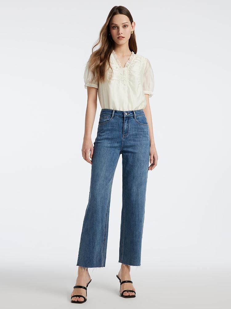 Straight-legged Ankle Length Jeans GOELIA