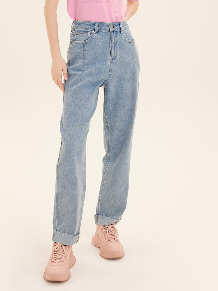 Pale Collagen Dad Jeans GOELIA