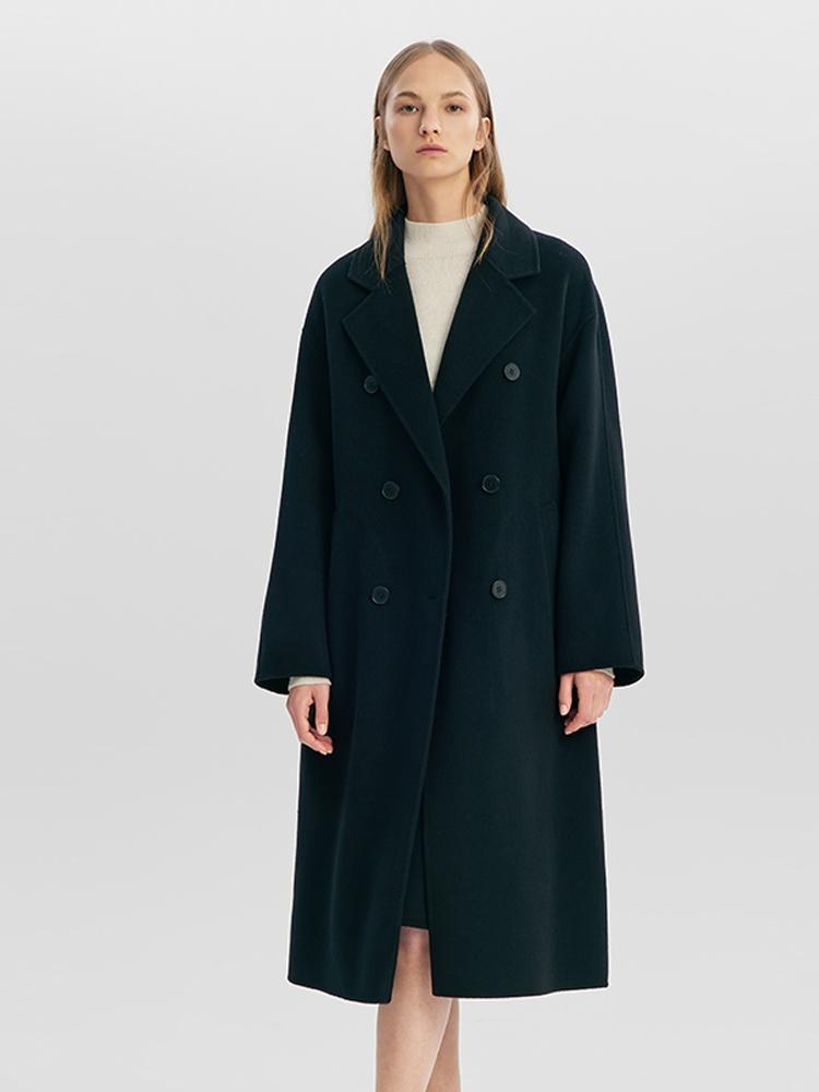 Mulberry Silk Double-faced Woolen Women Coat GOELIA