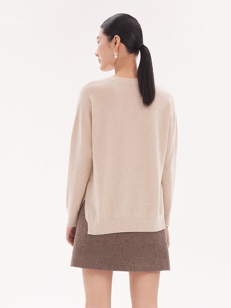 Light Camel Cashmere Sweater GOELIA