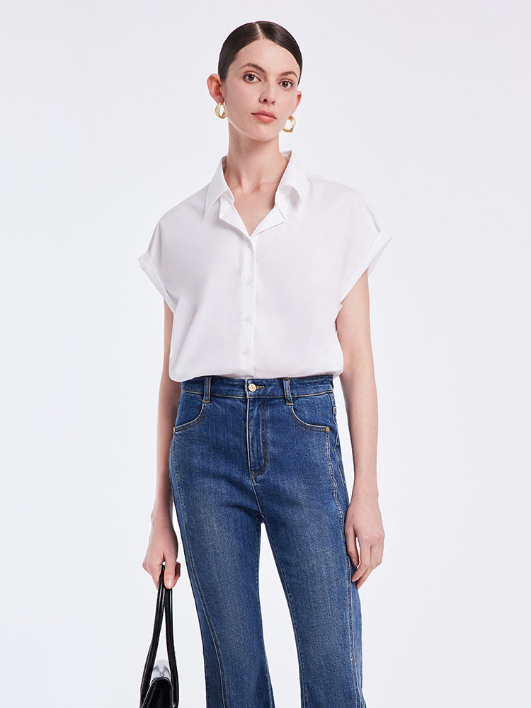 Short Sleeve White Shirt GOELIA