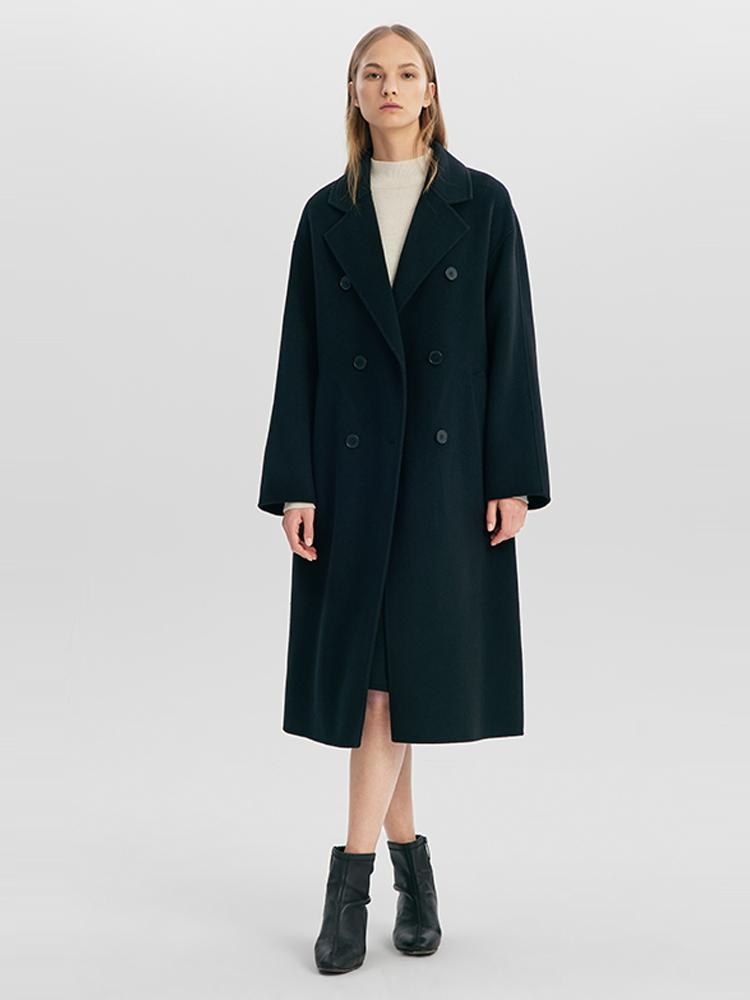 Mulberry Silk Double-faced Woolen Women Coat GOELIA