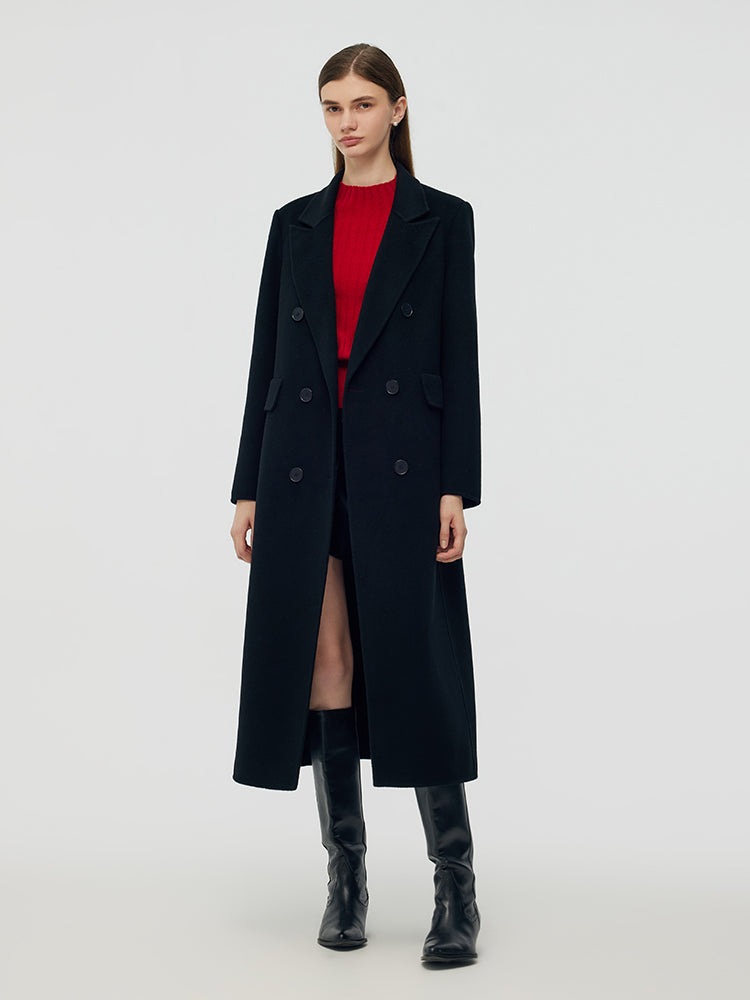 Cashmere Wool Double-Faced Women Overcoat GOELIA