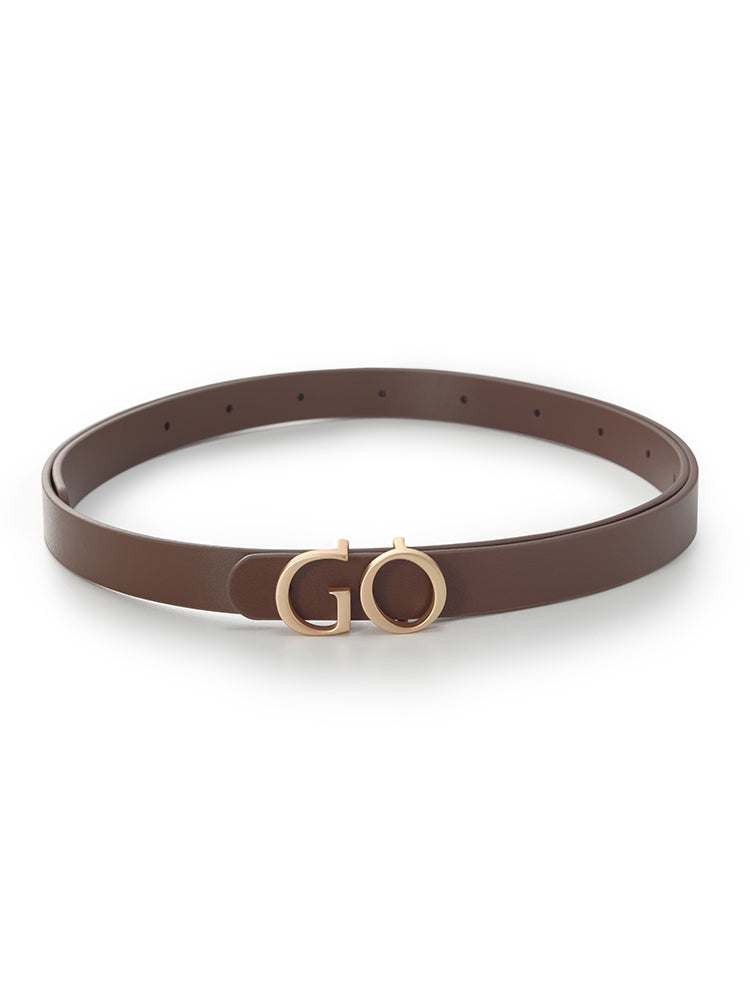 GO Letter Small Size Women Leather Belt GOELIA