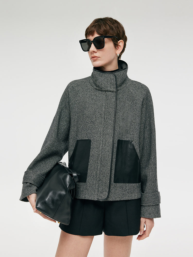 Washable Wool Women Boxy Coat GOELIA