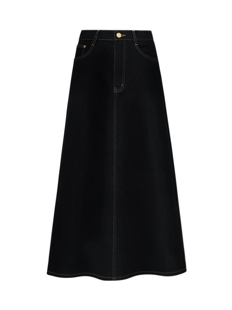 Black Denim A-Line Women Skirt – GOELIA