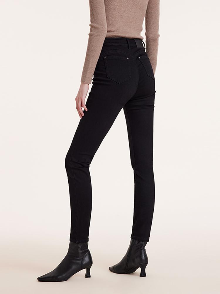 Black Denim Skinny Jeans – GOELIA