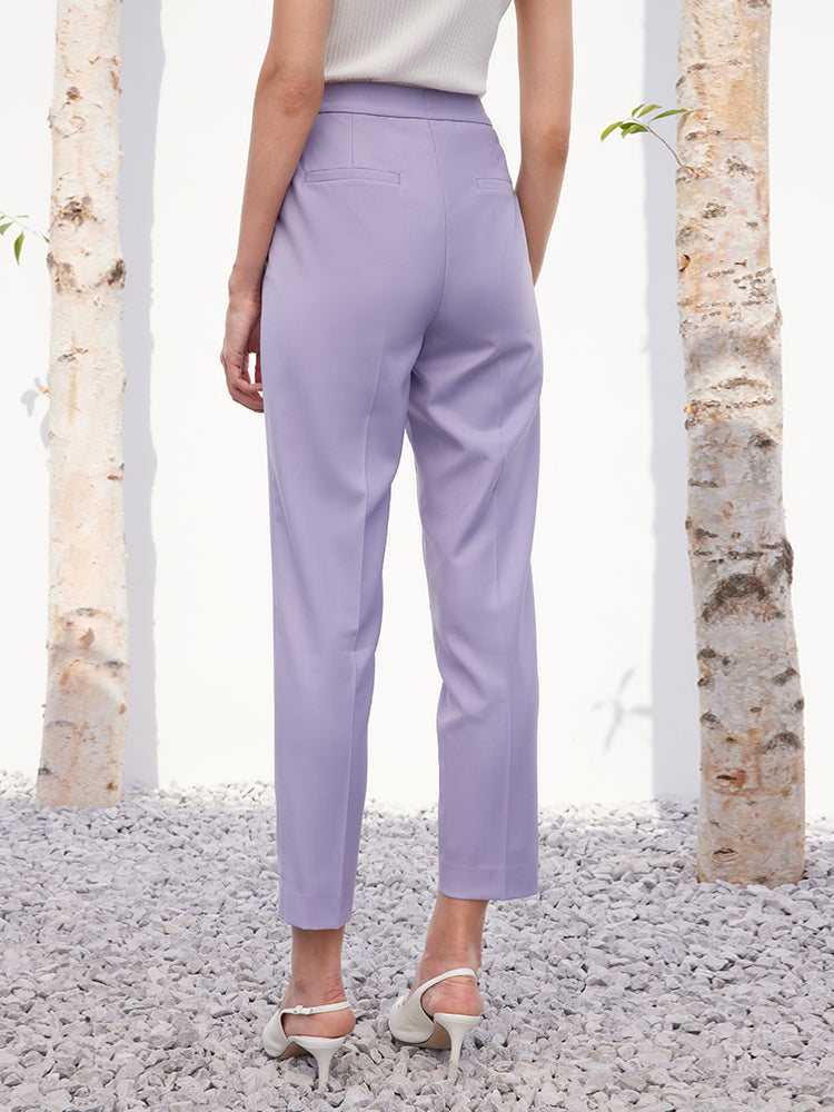 Worsted Wool Tapered Women Pants GOELIA