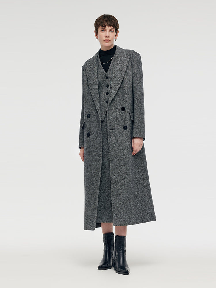 Washable Wool Lapel Unisex Overcoat GOELIA