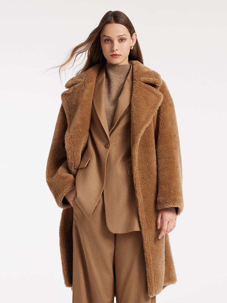 Lamb Wool Oversized Teddy Coat GOELIA