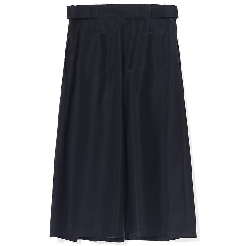 Black Double-Breasted Woven Skirt GOELIA