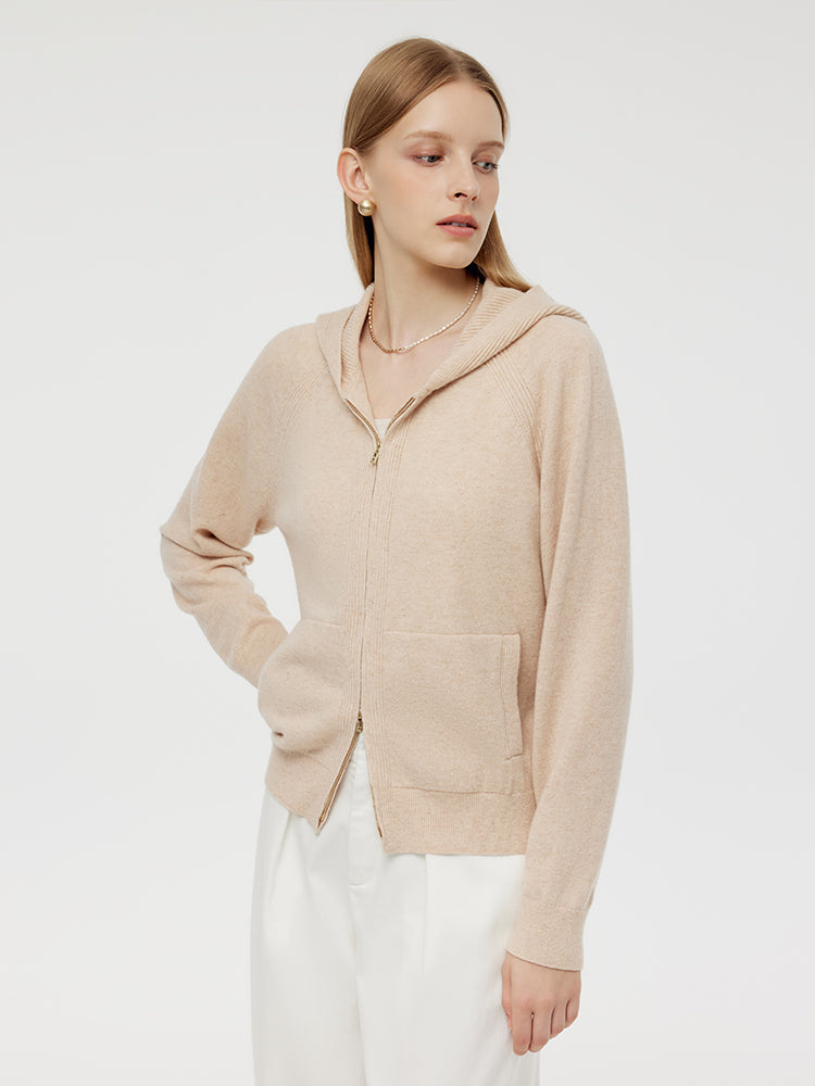 Wool Zip-Up Women Hoodie GOELIA